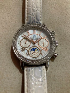 Original Royal Crown Multi Function 6422 White Watch 30M Water 22Cm Rhinestones - Picture 1 of 8
