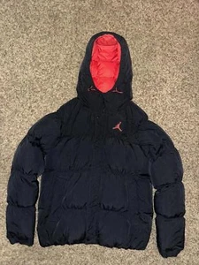 Nike Jordan Essentials Puffer Coat Black/Red - Picture 1 of 9