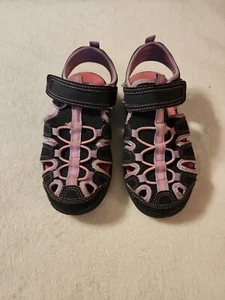 Falls Creek Jill Girls Youth 13 Black,Pink,Purple Close Toe Sandals 5470 - Picture 1 of 9