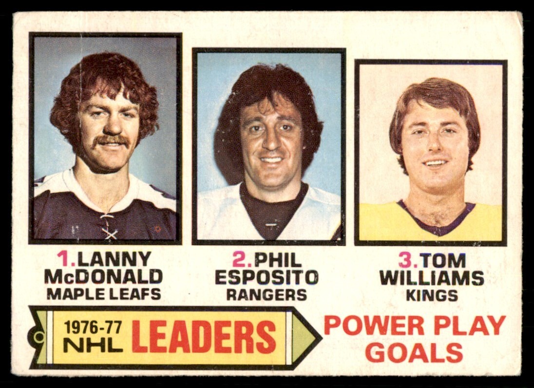 1977-78 O-Pee-Chee Lanny McDonald/Phil Esposito/Tom Williams #5 Set Break (872)