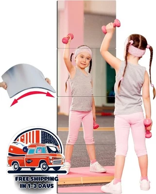 Espejo irrompible de pared de cuerpo entero para gimnasio, sin vidrio, US NUEVO Foto 1 de 4