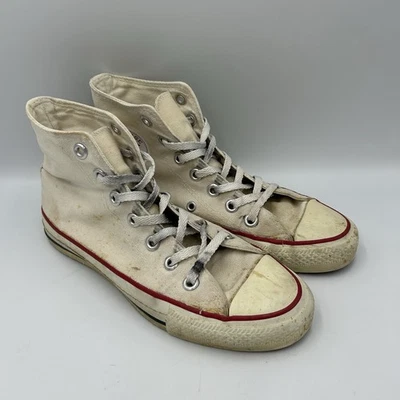 ZAPATOS DE CAÑA ALTA CONVERSE ALL STAR USADOS DE COLECCIÓN AÑOS 70 TALLA 5 Hechos en EE. UU. Foto 1 de 4