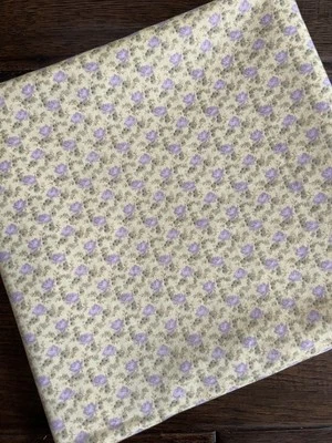 MODA Robyn Pandolph -Purple Small Roses  1 1/2 Yards Cotton Fabric - VTG - Image 1 of 3