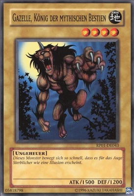 YuGiOh Gazelle, König der mythischen Bestien RP01-DE043 Common NM unl. - Bild 1 von 2