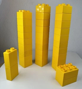 Lego Duplo Lot Of 33 Bricks Bright Yellow 2x4 2x2 2x3 Large Building Blocks - Picture 1 of 13