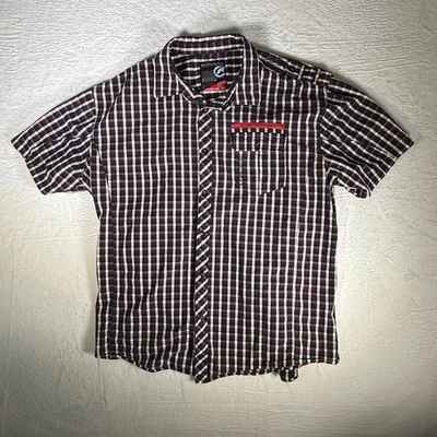 Ecko Unltd Rawthentic Men’s Blue Button Up Short Sleeve Shirt Size XXL Zipper - Image 1 of 4