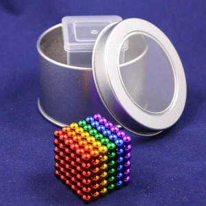 Neo Ball Cube - 5mm - 6farbig Magnet Kugeln Würfel DIY Kreativ Anti Stress Ge... - Bild 1 von 1