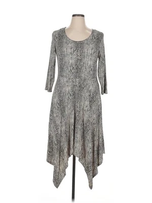 Vestido informal plateado Jessica Simpson para mujer 1X Plus Foto 1 de 4