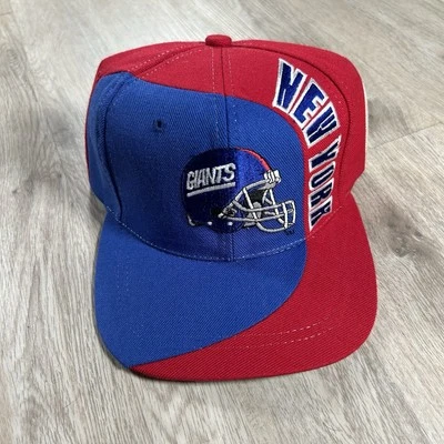 De Colección American Needle NY Giants Snapback Sombrero NFL Fútbol 100% Lana Gorra Azul Foto 1 de 4