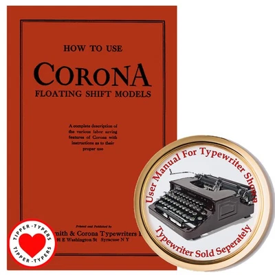 1930 Smith Corona SILENT máquina de escrever topo plano instruções do usuário manual do proprietário - Imagem 1 de 4