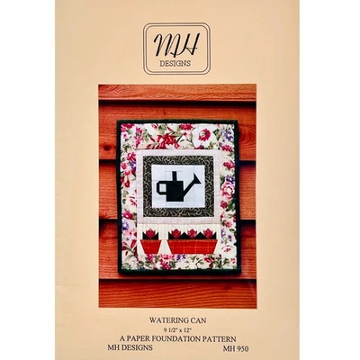 Watering Can Quilt PATTERN MH Designs MH950-C1, Foundation Paper Piecing, 1995 - Image 1 of 4