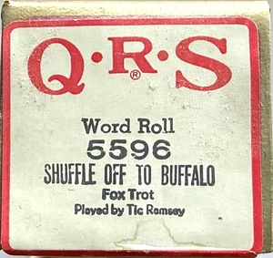 "SHUFFLE OFF TO BUFFALO" VINTAGE QRS WORD ROLL PLAYER PIANO MUSIC ROLL #5596 - Picture 1 of 2