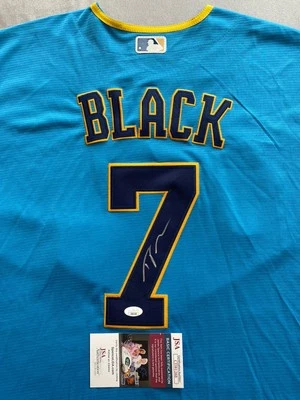 MILWAUKEE BREWERS- TYLER BLACK AUTOGRAPH #7 BREW CREW NIKE JERSEY JSA CD81268 - Image 1 of 4