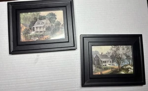 Vintage Kunst American Homestead Lithographien Kurier Ives Sommer Frühling 7x5,5 Zoll - Bild 1 von 6