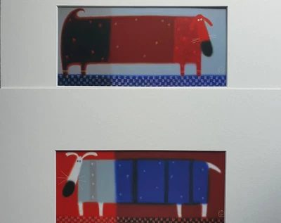 Govinder Nazran "Pepinillo Peregrino" y "Roderick Aleatorio" Placas pequeñas montadas Foto 1 de 4