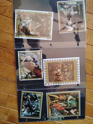 Large Collection of 6 Chad Paintings (Republique Du Tchad) Souvenir Stamp Sheets - Image 1 of 4