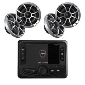 Wet Sounds WS-MC-2 Marine Radio + 2 Pairs OEM 65ic-S XS-Series 6.5" Coax. - Picture 1 of 7