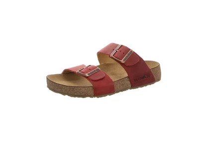 Haflinger Unisex Sandalias Cuero Rojo 41eu 10w 8m US Devolución Artículo Foto 1 de 4