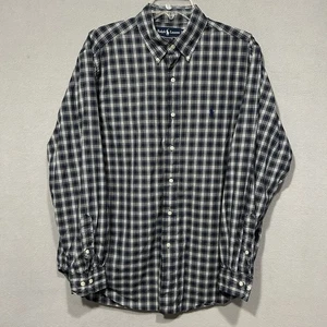 Ralph Lauren Herren Button Down Marine Kariertes Hemd Größe 16,5 34/35 Klassische Passform - Bild 1 von 8