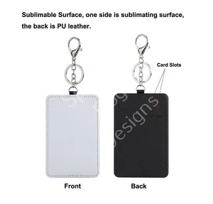10 PU Card Holder on Chain Sublimation Blanks #X1050 - Picture 1 of 1