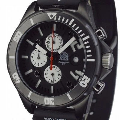 ** German Chronograph Combat-Diver 20ATM WR DEEP-SEA 3-D DIAL T0241 ** - Image 1 of 4