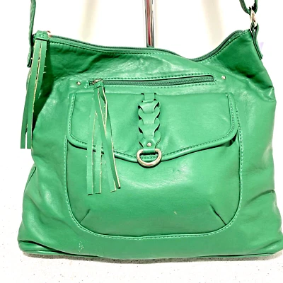 Nuevo Bolso Bandolera Marc Fisher Verde Cuero Sintético Suave Diseñador Foto 1 de 4