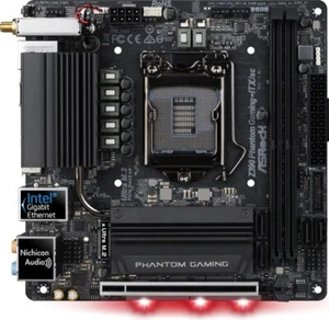 ASRock Z390 Phantom Gaming-ITX/ac Mainboard Mini-ITX Sockel 1151   #314675 - Afbeelding 1 van 4