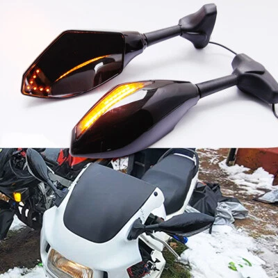 Espejos retrovisores LED ámbar para Honda CBR 1000F CBR1000F Hurricane 1987 1988 Foto 1 de 4