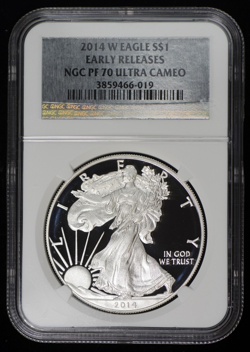 2014-W PCGS PR70DCAM シルバーイーグル American Eagle PR 70 Graded 2014 Silver Bullion Coins for