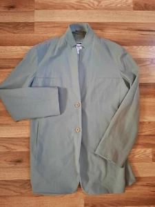 Jil Sander Powder Blue Wool Blazer Womens Sz 40 Made In Italy - Picture 1 of 11