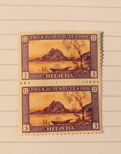 SWITZERLAND Pro Rejuventute 1929 Pair Unused Postage Stamps - Picture 1 of 2