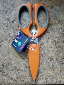 Farberware Colour Works Carbon Steel Scissor • Orange • Magnetic Sheath - Picture 1 of 2