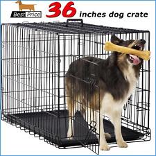 Large Dog Crate Dog Cage Dog Kennel Metal WireDouble-Door Folding Pet Animal Pe