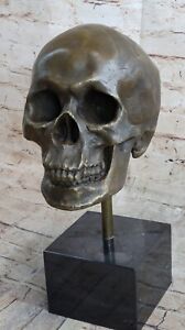 Handcrafted Hot Cast Skull Head Skeleton Halloween Home Office Decoration