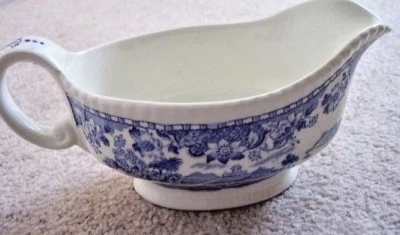 Seaforth England Woods and Burslem  porcelain blue and white jug,Chinese design - Image 1 of 4