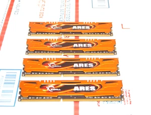 G.Skill Ares F3-1600C10Q-32GAO (32GB) 4 x 8GB DDR3-1600 MHz Ram Kit Orange XMP - Picture 1 of 13