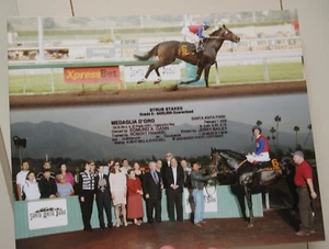 MEDAGLIA D' ORO, Strub Stakes Grade II Winner 2003 at Santa Anita- Jerry Bailey - Picture 1 of 3