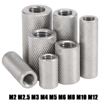 Gerändelt Verbindungsmuffe Langmutter Gewindemuffe Hülsenmuttern Distanzmuttern - Bild 1 von 4