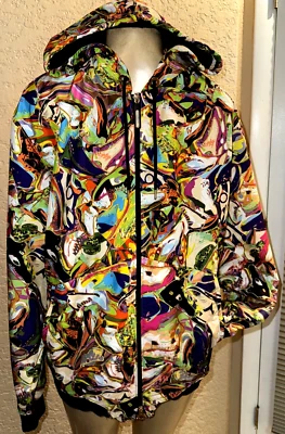 Jordan 5 v Bel Air Technicolor All Over Zapatilla deportiva Chaqueta con capucha talla M xcb Foto 1 de 4