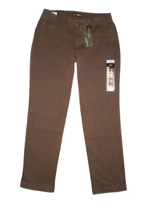 Lee Women's Wrinkle Free Relaxed Fit Straight Leg Chestnut Pant New $44 - Image 1 of 4