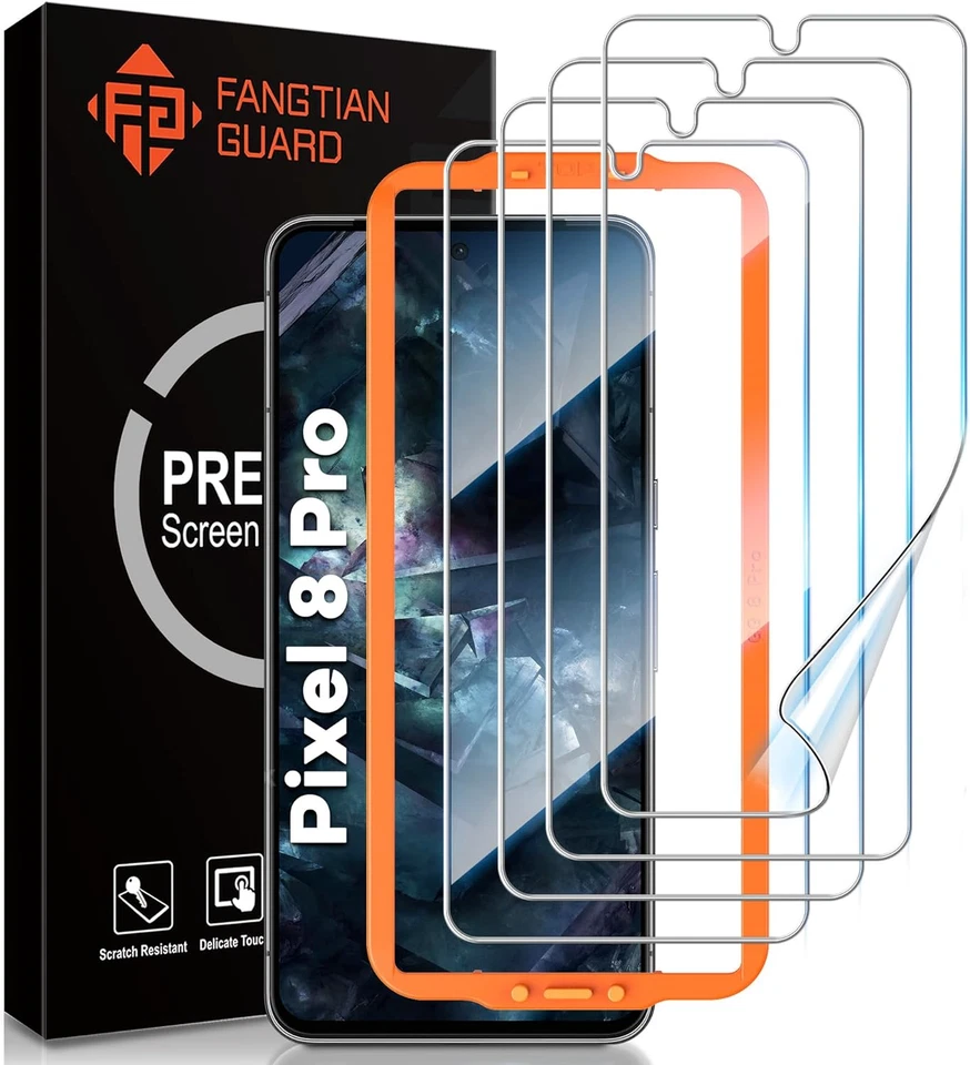 [4-Pack] FANGTIAN for Google Pixel 8 Pro Screen Protector [Not Glass] - Film for - Image 1 of 4