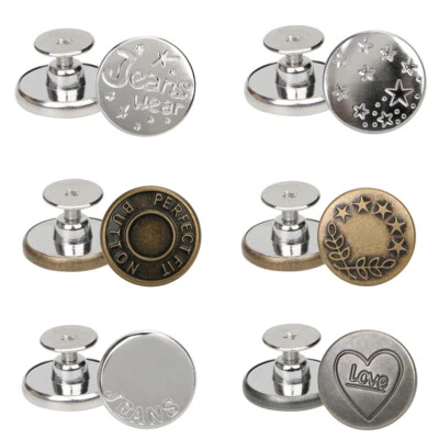 Jeans Waist Buttons Brass For Repair Buttons Replacement Denim Stud Hammer - Image 1 of 4