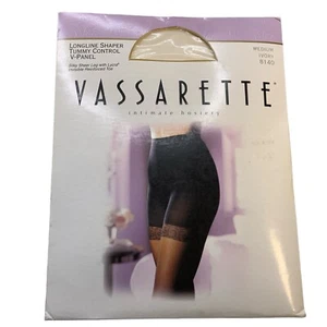 Vassarette Long Line Shaper Panty Hose Neu in Verpackung Elfenbein Medium Bauchkontrolle V-Panel - Bild 1 von 8