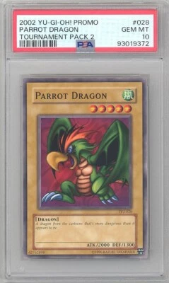 PSA 10 - Yu-Gi-Oh Card - TP2-028 - PARROT DRAGON (common) - GEM MINT - Image 1 of 2