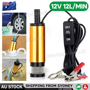 AU 12V Aluminium Diesel Fuel Pump Submersible Transfer Vessel Water Oil Car 38mm - Picture 1 of 9