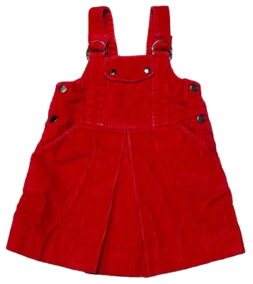 Vestido mono vintage de pana rojo Absorba 2T para niñas Foto 1 de 4