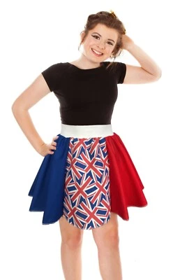 Union Jack Rock Damen Jubiläum britische Flagge inklusive Übergrößen