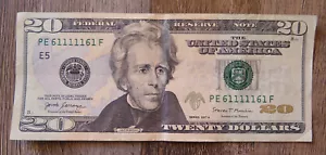 20 dollar bill fancy note Binary 61111161 - Picture 1 of 3