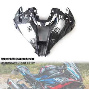 Carbon Fiber Head Nose Cowl Headlight Air Intake Cover For BMW S1000RR 2019-2024 - Picture 1 of 5