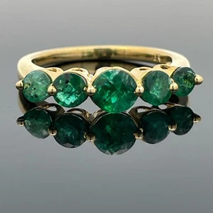 SCHMUCKJAGD RING GR. 17 (CA.54) VERGOLDET MIT SMARAGD - Bild 1 von 2